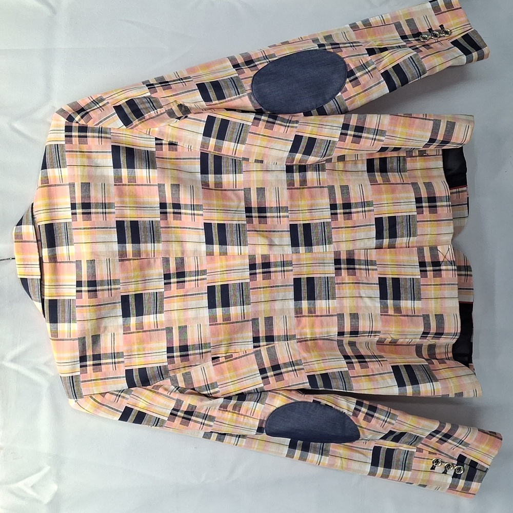 Sold! Tommy Hilfiger Mixed Madras Plaid Blazer Jacket Multicolor 12 NWOT - Picture 6 of 13